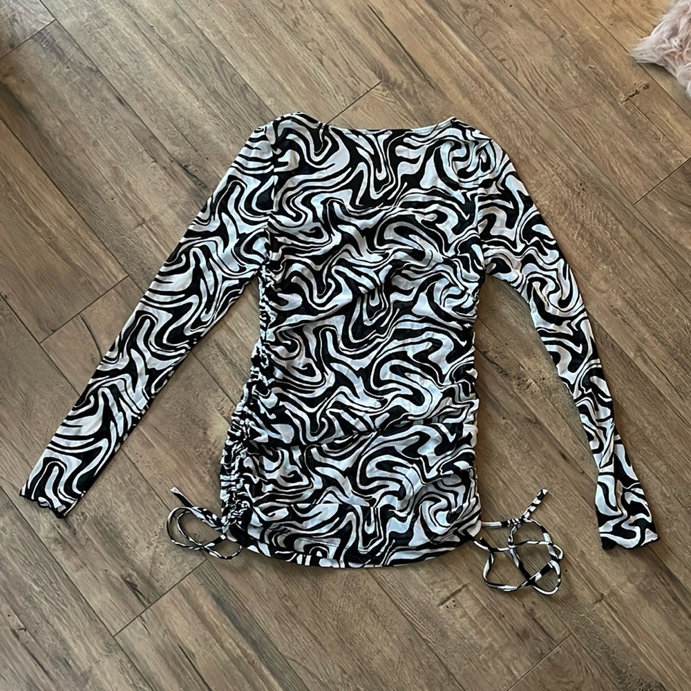 WOMENS ZEBRA SHEER COVER UP